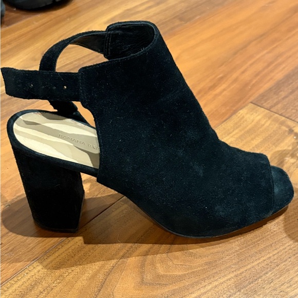 Banana Republic Black Suede Heels - Picture 2 of 7